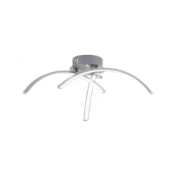 LED Deckenleuchte, 3-flammig, stahl, gebogene Form, filigran