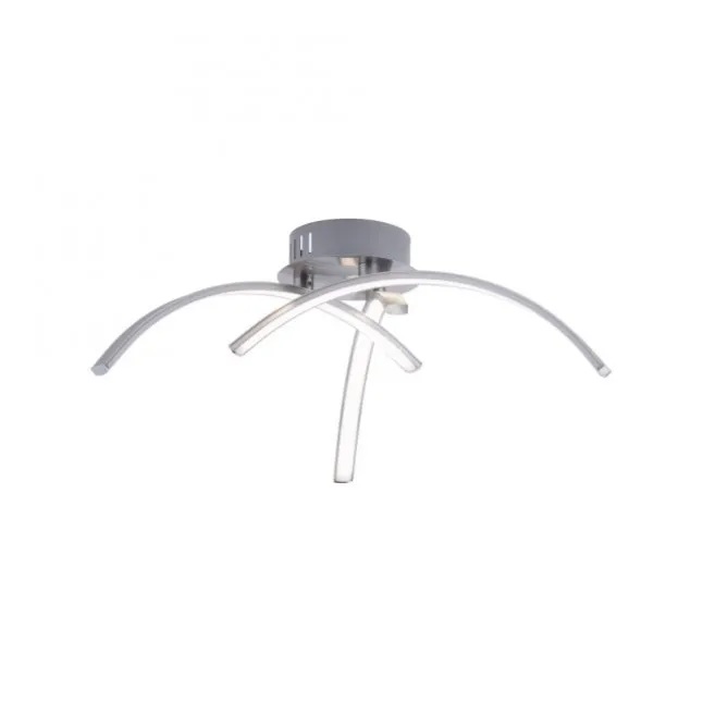 LED Deckenleuchte, 3-flammig, stahl, gebogene Form, filigran