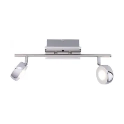 LED-Deckenleuchte, 2 flexible Leuchtspots, inkl. Fernbedienung, dimmbar