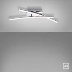 LED Deckenleuchte, Flur, Wohnzimmer, chrom, filigran, modern