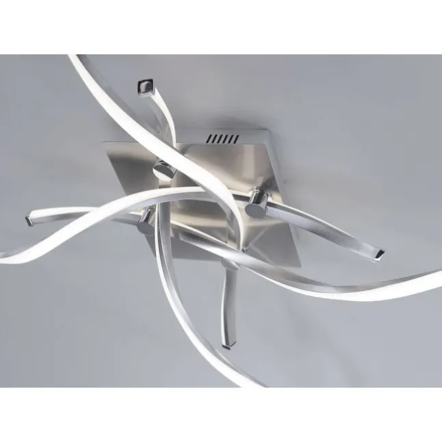 LED-Deckenleuchte, futuristisch, filigran, dimmbar, Eye-Catcher, silber