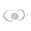 LED Deckenleuchte,futuristisches Design, geschwungene Form, silber