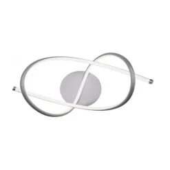 LED Deckenleuchte,futuristisches Design, geschwungene Form, silber