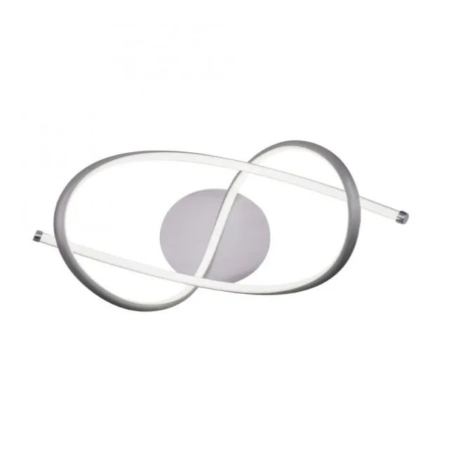 LED Deckenleuchte,futuristisches Design, geschwungene Form, silber