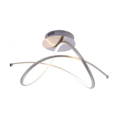 LED Deckenleuchte,futuristisches Design, geschwungene Form, silber