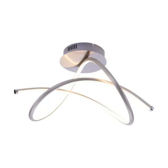 LED Deckenleuchte,futuristisches Design, geschwungene Form, silber