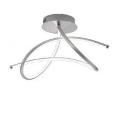 LED Deckenleuchte,futuristisches Design, geschwungene Form, silber