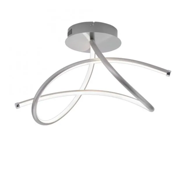 LED Deckenleuchte,futuristisches Design, geschwungene Form, silber