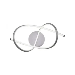 LED Deckenleuchte,futuristisches Design, geschwungene Form, silber