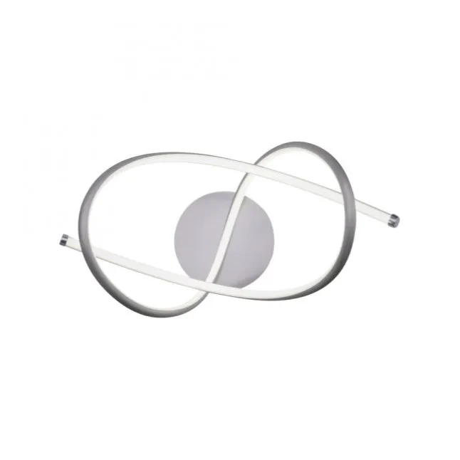 LED Deckenleuchte,futuristisches Design, geschwungene Form, silber