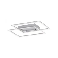 LED Deckenleuchte, futuristsiches Design, stahlfarben, flach,