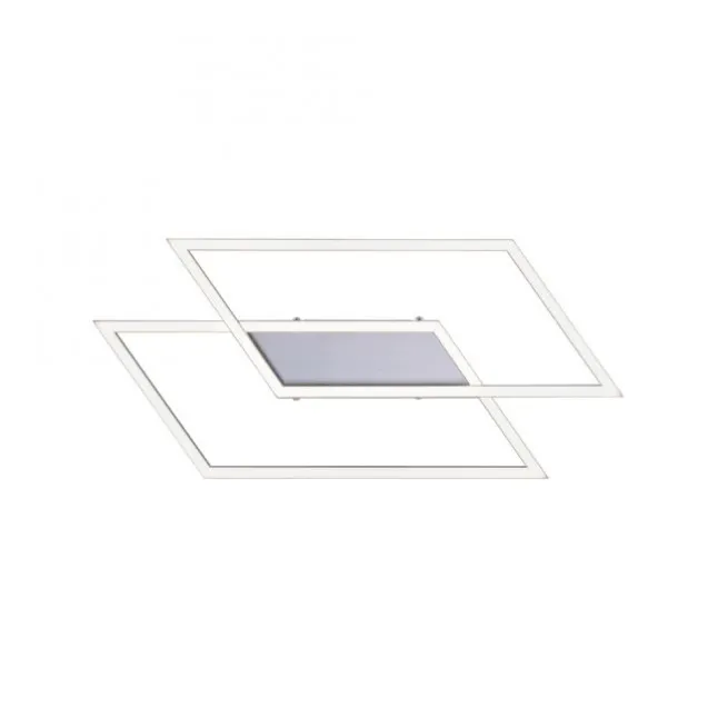 LED Deckenleuchte, futuristsiches Design, stahlfarben, flach,