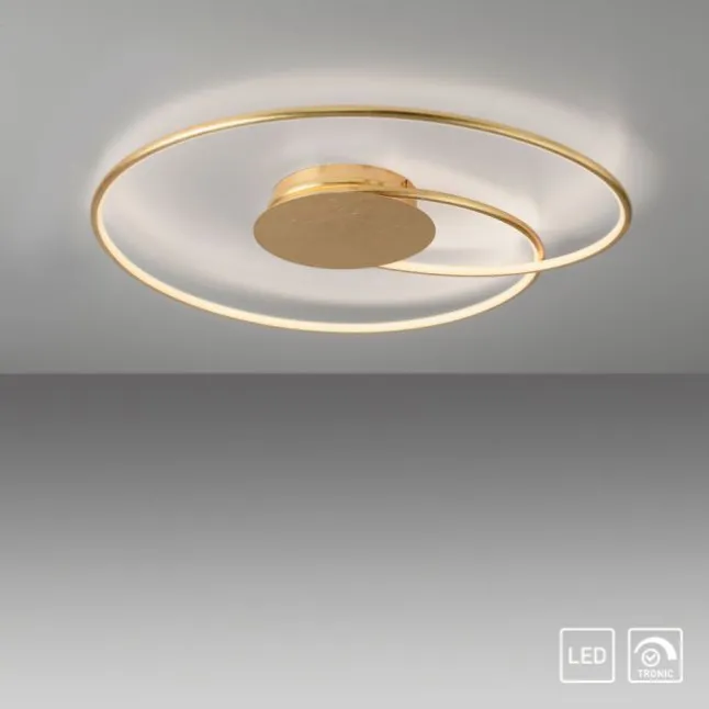 LED Deckenleuchte gold dimmbar Tronicdimmer warmweiß Innenleuchte