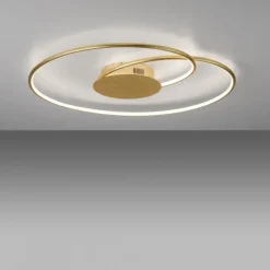 LED Deckenleuchte gold dimmbar Tronicdimmer warmweiß Innenleuchte