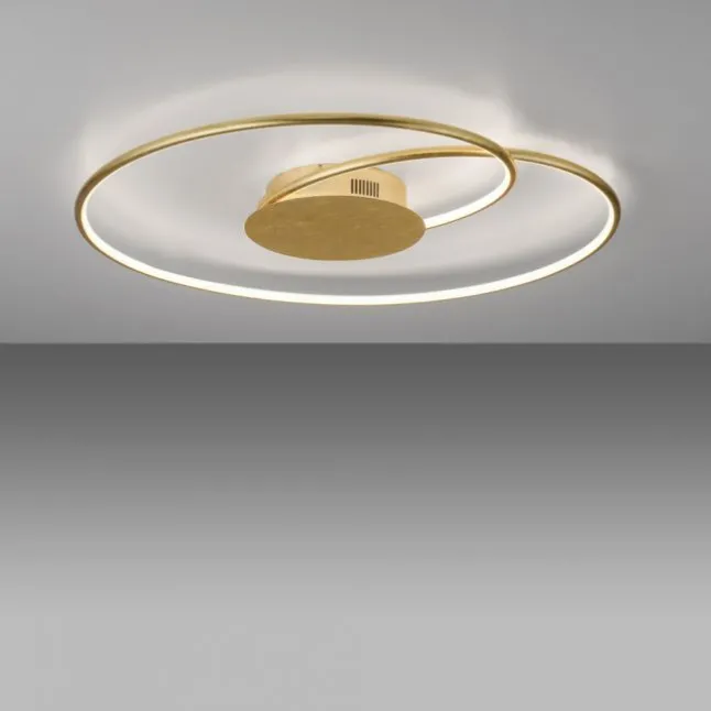 LED Deckenleuchte gold dimmbar Tronicdimmer warmweiß Innenleuchte