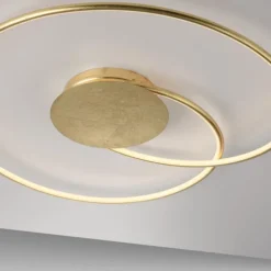 LED Deckenleuchte gold dimmbar Tronicdimmer warmweiß Innenleuchte