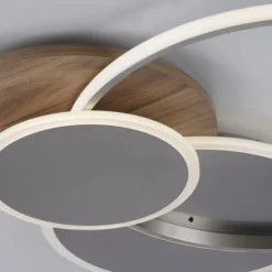 LED-Deckenleuchte, holz, dimmbar, Fernbedienung, Innenleuchte