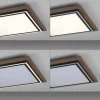 LED-Deckenleuchte, Holzoptik, dimmbar, Fernbedienung, CCT