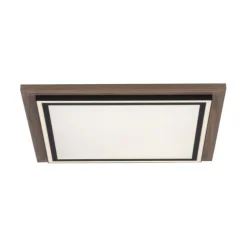 LED-Deckenleuchte, Holzoptik, dimmbar, Fernbedienung, CCT
