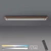 LED-Deckenleuchte, Holzoptik, dimmbar, Fernbedienung, CCT
