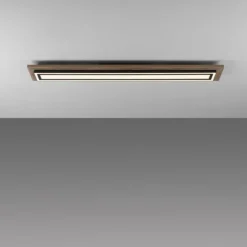 LED-Deckenleuchte, Holzoptik, dimmbar, Fernbedienung, CCT