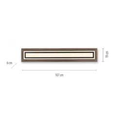 LED-Deckenleuchte, Holzoptik, dimmbar, Fernbedienung, CCT