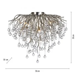 LED Deckenleuchte ICICLE silberfarbig ICICLE Lichtspiel