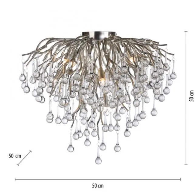 LED Deckenleuchte ICICLE silberfarbig ICICLE Lichtspiel