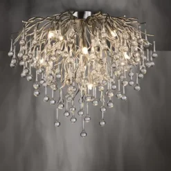 LED Deckenleuchte ICICLE silberfarbig ICICLE Lichtspiel