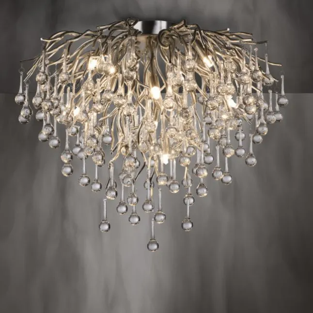 LED Deckenleuchte ICICLE silberfarbig ICICLE Lichtspiel
