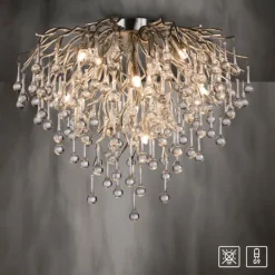 LED Deckenleuchte ICICLE silberfarbig ICICLE Lichtspiel