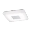 LED-Deckenleuchte in weiß und eckig mit Lichtfarbsteuerung und Infrarot-Fernbedienung inkl. Memoryfunktion