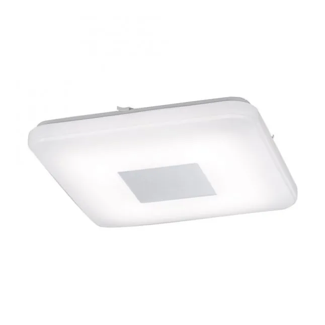 LED-Deckenleuchte in weiß und eckig mit Lichtfarbsteuerung und Infrarot-Fernbedienung inkl. Memoryfunktion