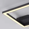 LED Deckenleuchte IVEN, schwarz, 1 quadrat, flach, warmweiß, modern