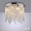 LED Deckenleuchte KULUNKA, chrom, Kristallanhänger