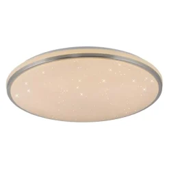LED Deckenleuchte KYLE, stahl, rund, dimmbar, Sternenhimmeloptik, D 49 cm