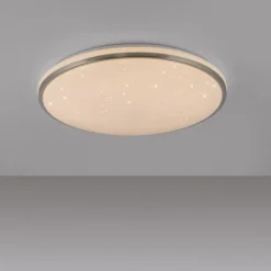 LED Deckenleuchte KYLE, stahl, rund, dimmbar, Sternenhimmeloptik, D 49 cm