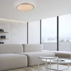 LED Deckenleuchte KYLE, stahl, rund, dimmbar, Sternenhimmeloptik, D 49 cm
