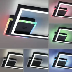 LED Deckenleuchte Lautsprecher Bluetooth schwarz Rainbow RGB