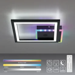 LED Deckenleuchte Lautsprecher Bluetooth schwarz Rainbow RGB