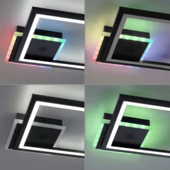 LED Deckenleuchte Lautsprecher Bluetooth schwarz Rainbow RGB