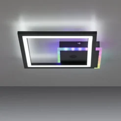 LED Deckenleuchte Lautsprecher Bluetooth schwarz Rainbow RGB