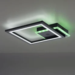 LED Deckenleuchte Lautsprecher Bluetooth schwarz Rainbow RGB