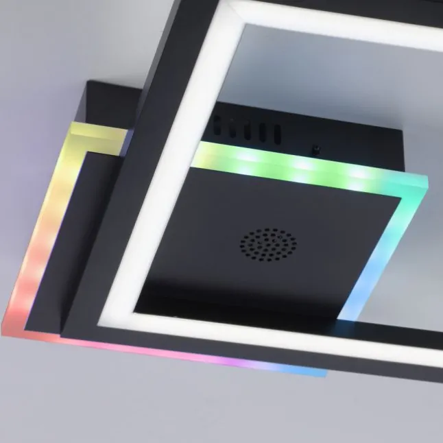 LED Deckenleuchte Lautsprecher Bluetooth schwarz Rainbow RGB
