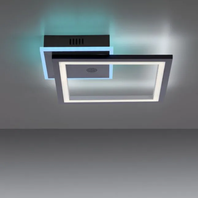 LED Deckenleuchte Lautsprecher Bluetooth schwarz Rainbow RGB