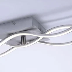 LED-Deckenleuchte, 3 Leuchtarme, Wellenform, warmweiß, energiesparend