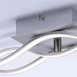 LED-Deckenleuchte, 3 Leuchtarme, Wellenform, warmweiß, energiesparend