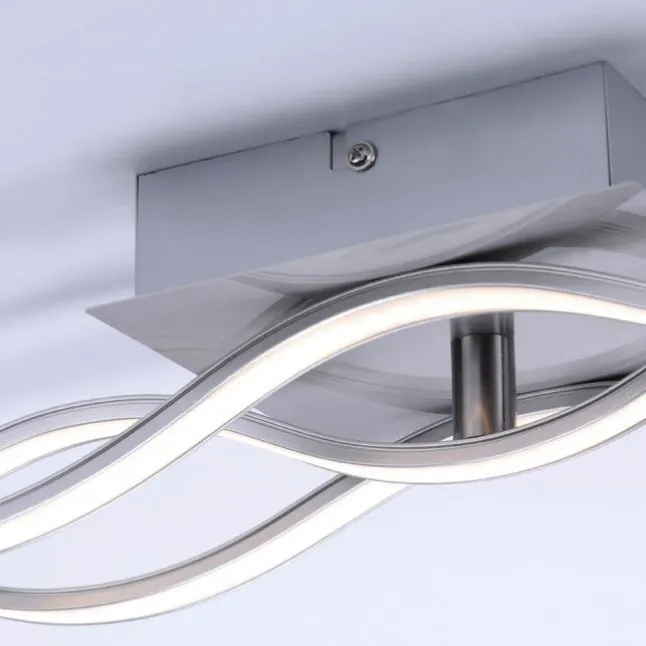 LED-Deckenleuchte, 3 Leuchtarme, Wellenform, warmweiß, energiesparend
