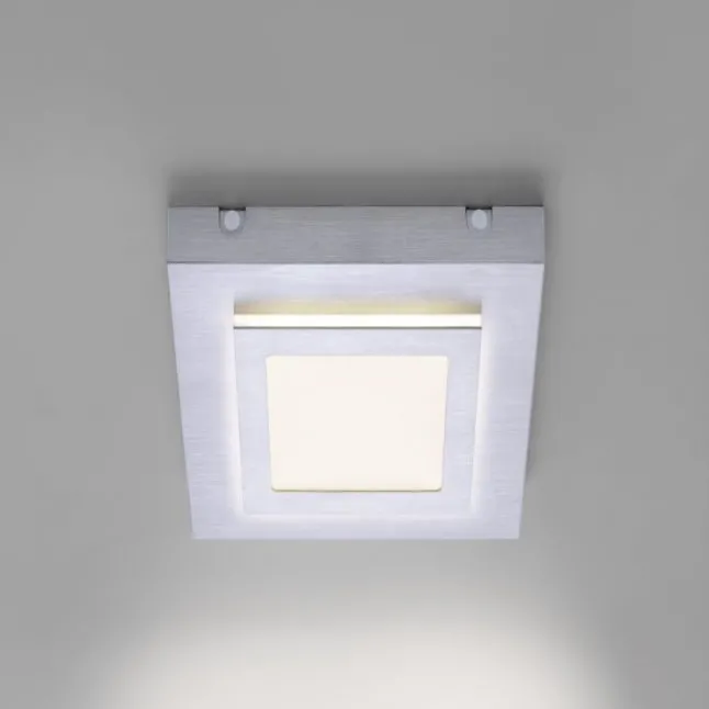 LED-Deckenleuchte, Master, aluminiumfarben, 30x30cm, modern, quadratisch