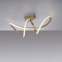 LED-Deckenleuchte, messing-matt, dimmbar, IP20, Innenleuchte